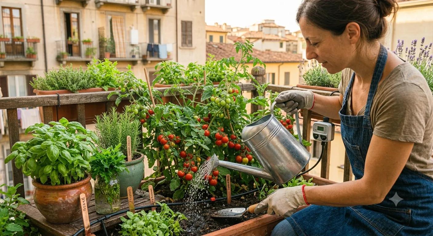 Orto in Balcone: La Guida Definitiva all'Irrigazione (Senza Commettere Errori)