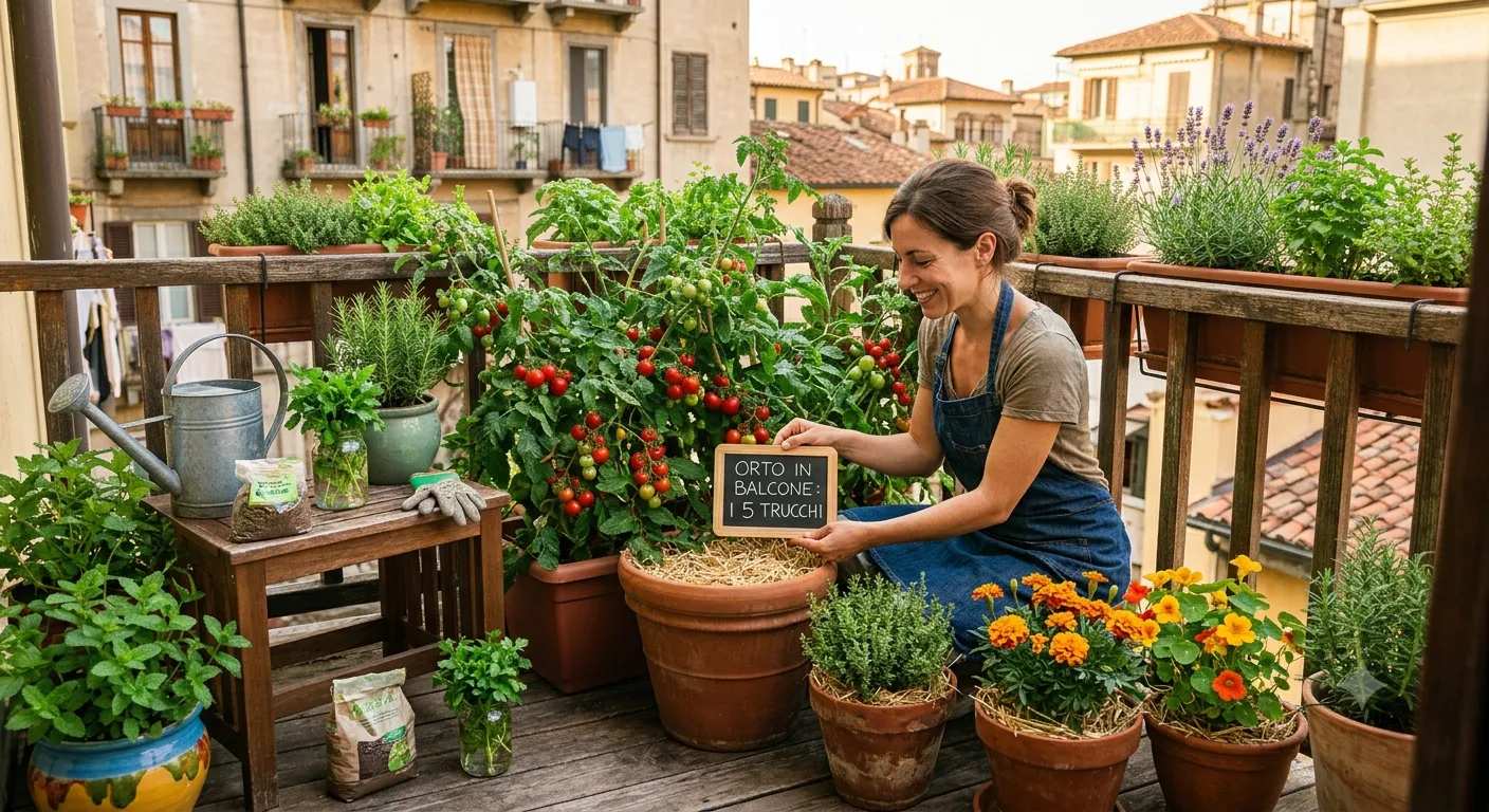Orto in Balcone: 5 Trucchi da Esperti per un Raccolto Ricco e Duraturo