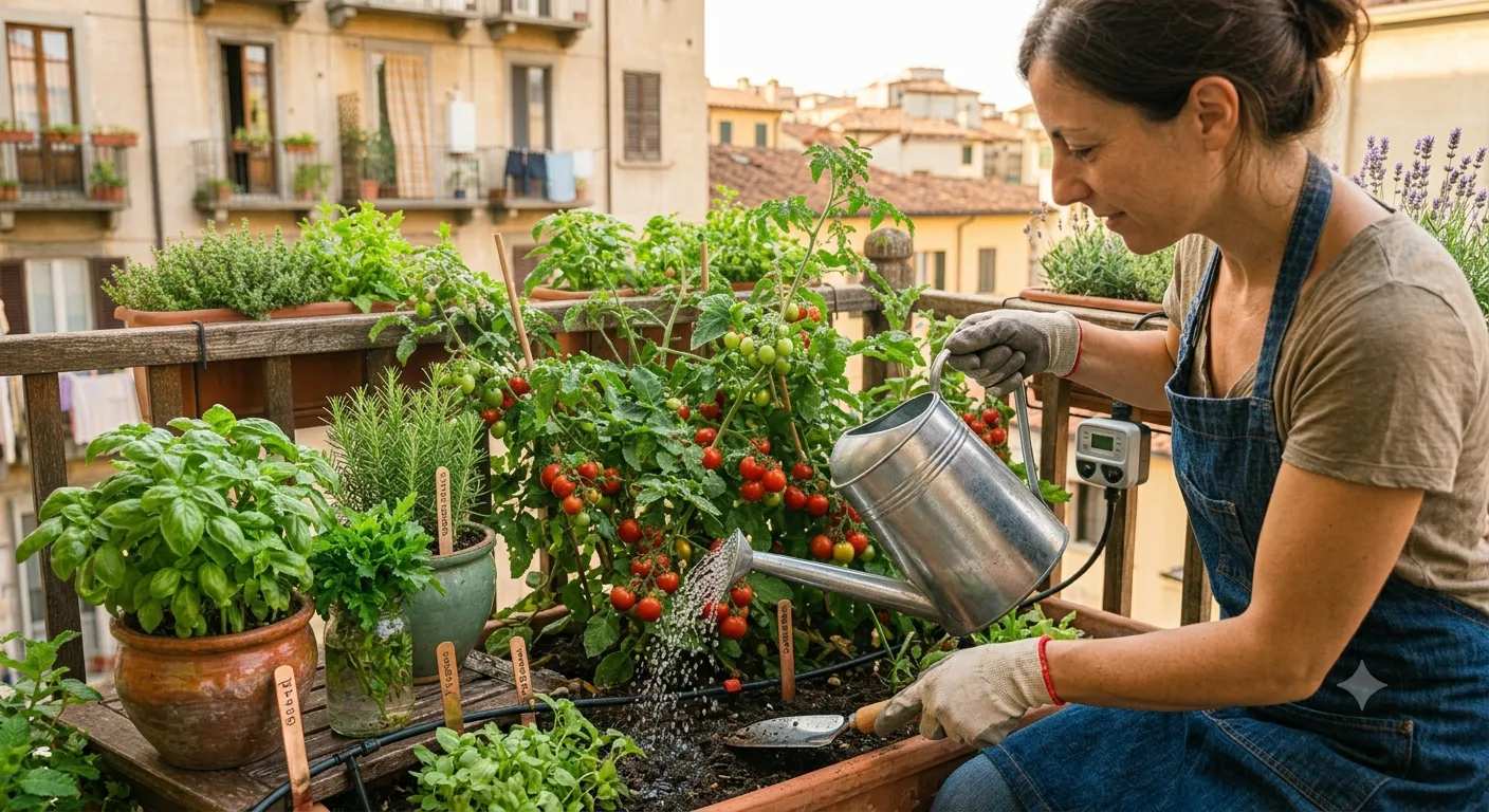 Orto in Balcone: La Guida Definitiva all'Irrigazione (Senza Commettere Errori)